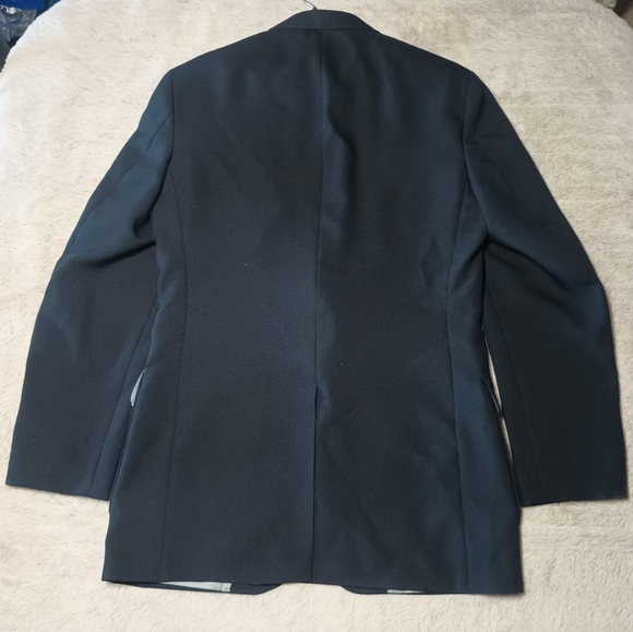 Vintage Edgeworth Mens 40L Blue Bronze Button Blazer Sport Coat Suit Jacket EUC! - Picture 2 of 11